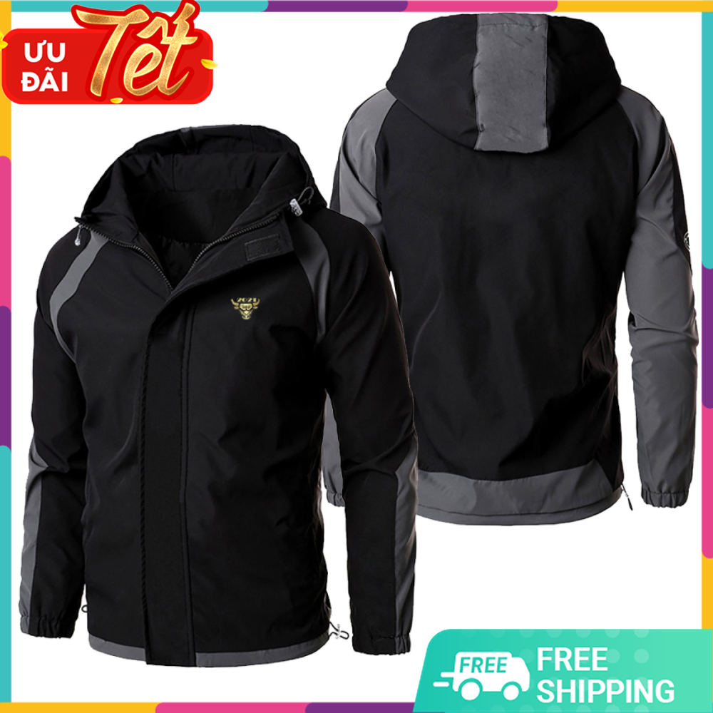 ÁO KHOÁC NAM THÊU LOGO ĐẦU TRÂU 2021 HÀNG VIỆT CHẤT LƯỢNG CAO, ÁO KHOÁC DÙ NAM CHỐNG NẮNG KHÔNG THẤM NƯỚC