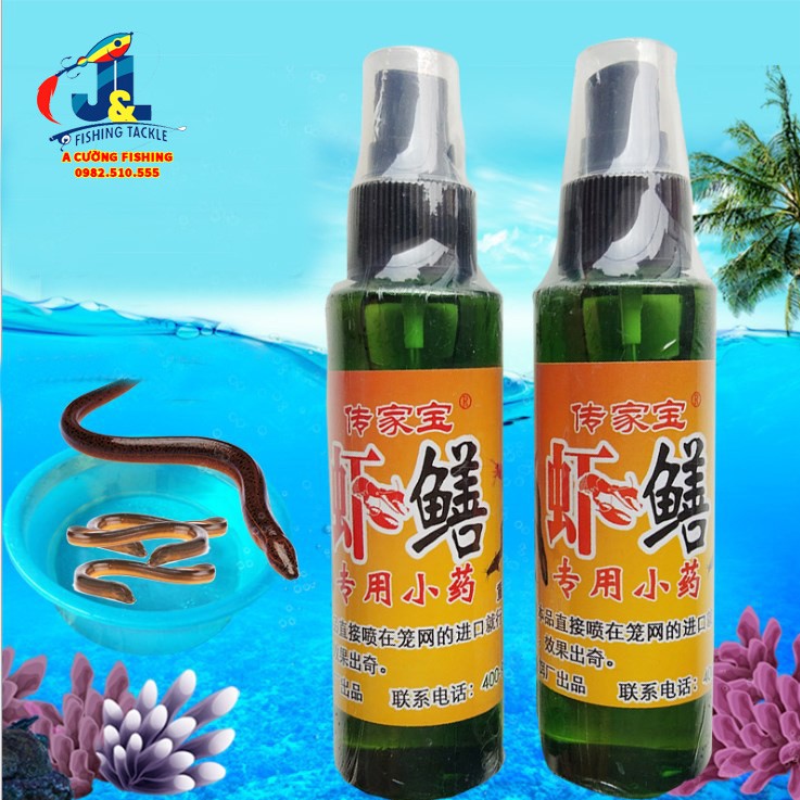 Mồi dụ lươn dạng xịt đặc biệt 120ml siêu nhậy