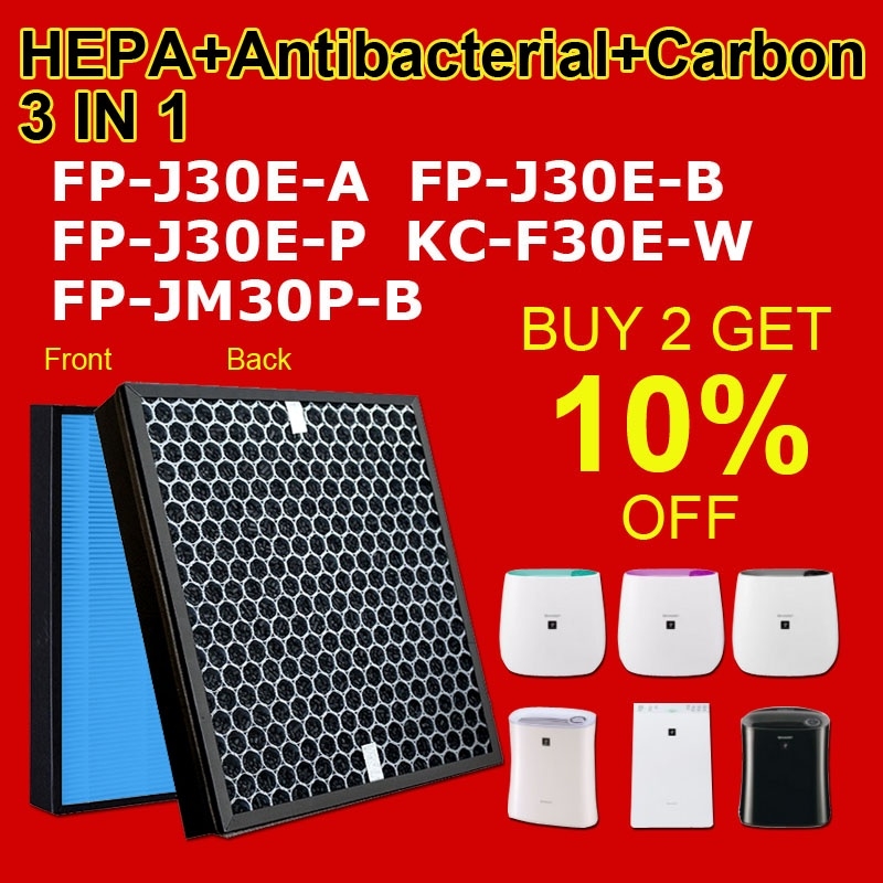 Màng lọc Hepa máy Sharp FP-J30E-A FP-J30E-B FP-F30E-C FU-A28EV-W KC-F30EV-W FP-GM30E-B và FP-JM30V-B