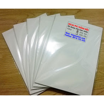 [HCM]combo 5 xấp decal pvc màu trắng sữa khổ A4