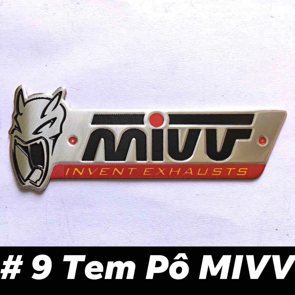 Tem nhôm dán pô xe ống xả MIVV #9