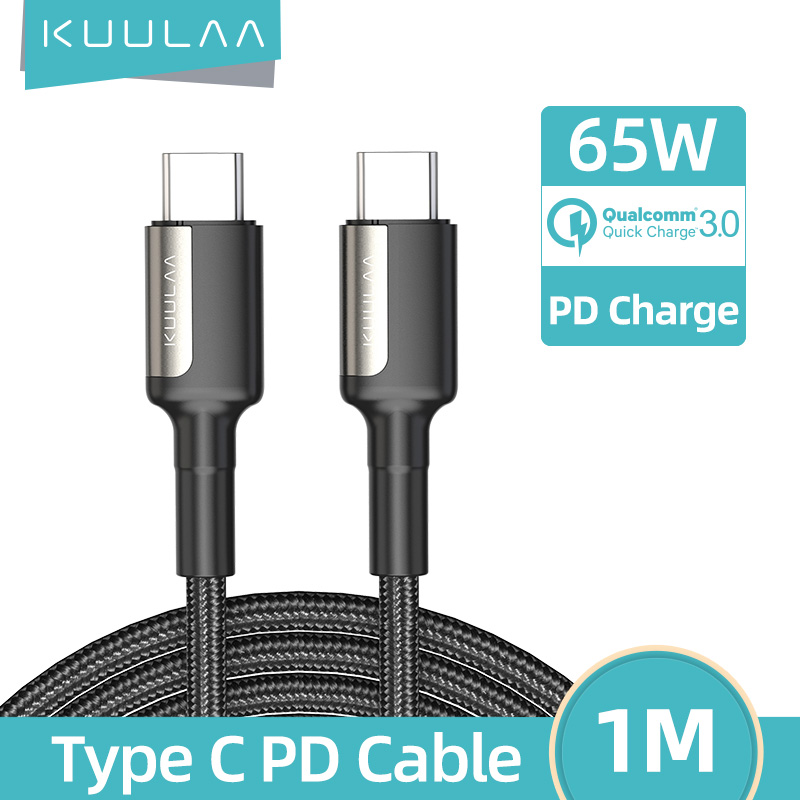 【50% OFF Voucher KUULAA PD65W Cáp USB loại C sang USB Loại C QC 4.0 Sạc nhanh Cáp USBC Dây dữ liệu cho iPhone 15 Pro Max Samsung S20 Xiaomi 10 Huawei Oneplus