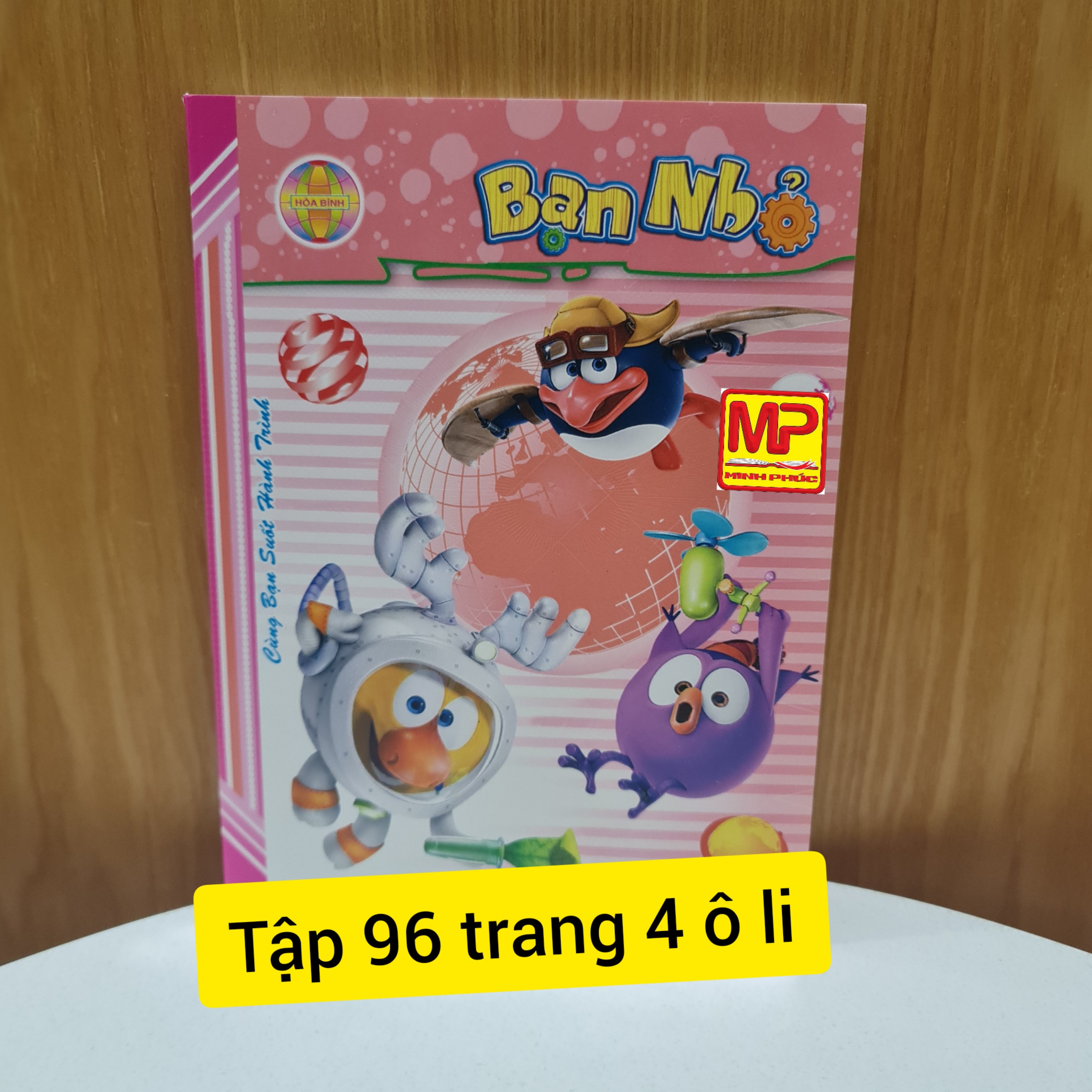 Tập Bạn Nhỏ 96 Trang 4 Ô Ly ,5 Cuốn Tập Định lượng giấy 100gsm viết không lem dành cho học sinh | VPP Minh Phúc