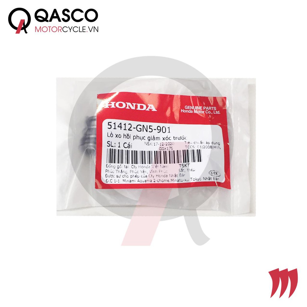 Lò xo hồi phục giảm xóc trước honda air blade, dream, future, wave qasco
