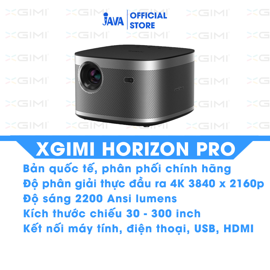 Máy chiếu mini xgimi horizon pro 4k quốc tế - hỗ trợ 4k hdr, công nghệ dlp, 3d độ sáng cao 2200 ansi lumens