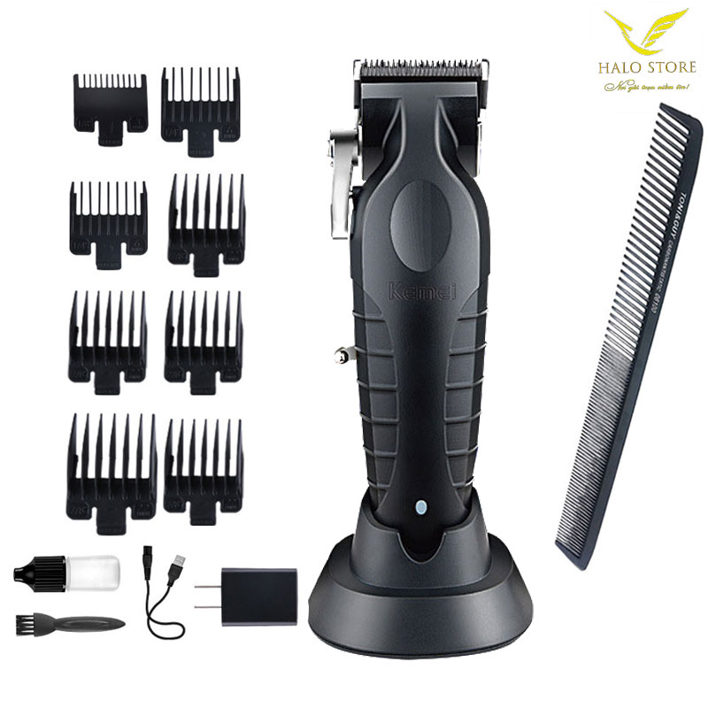 Tông đơ cắt tóc chuyên nghiệp KEMEI 2296 , tăng đơ hớt tóc nam, cho bé TẶNG lược cắt tóc