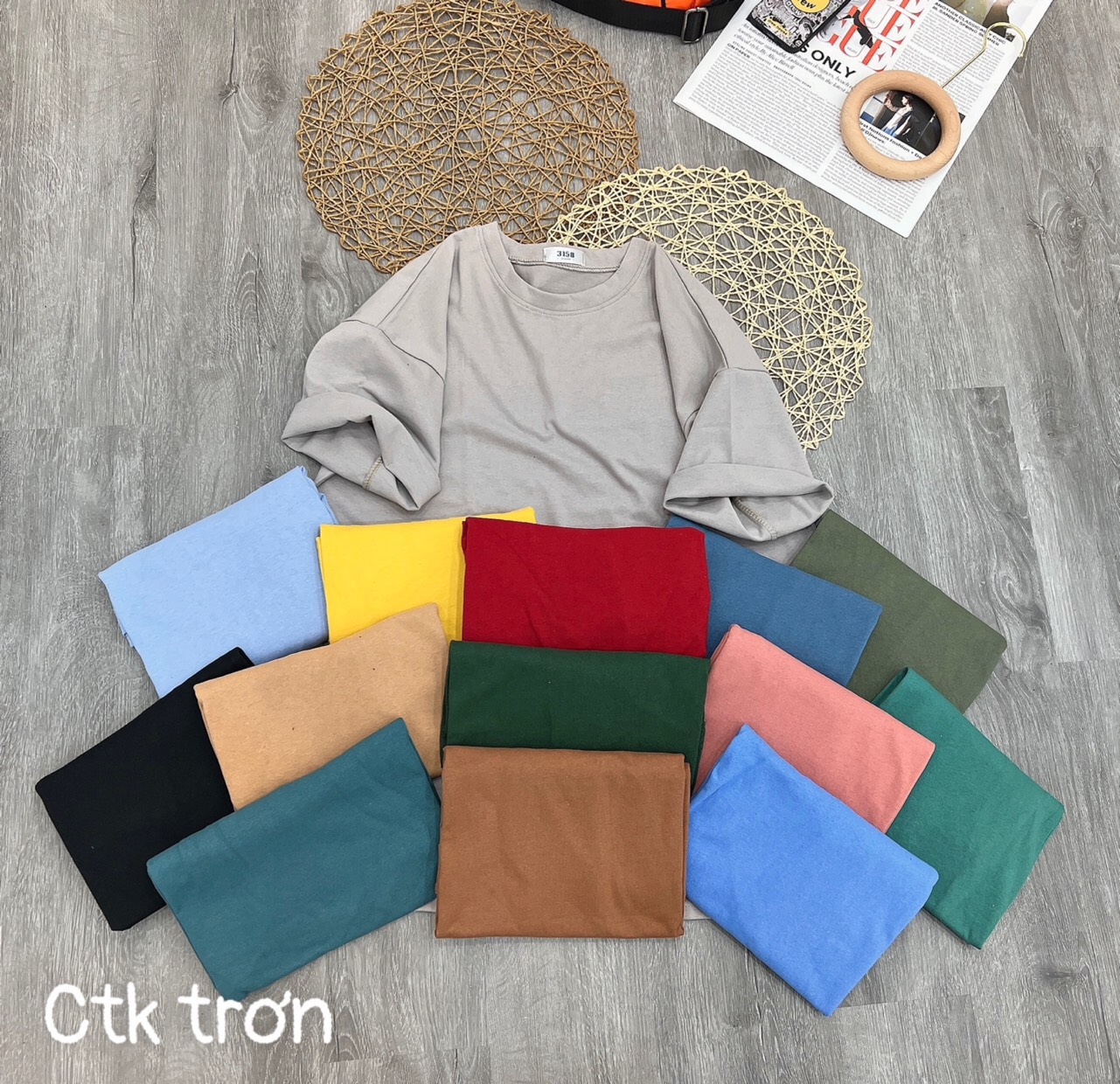 Áo phông 3158 trơn form rộng