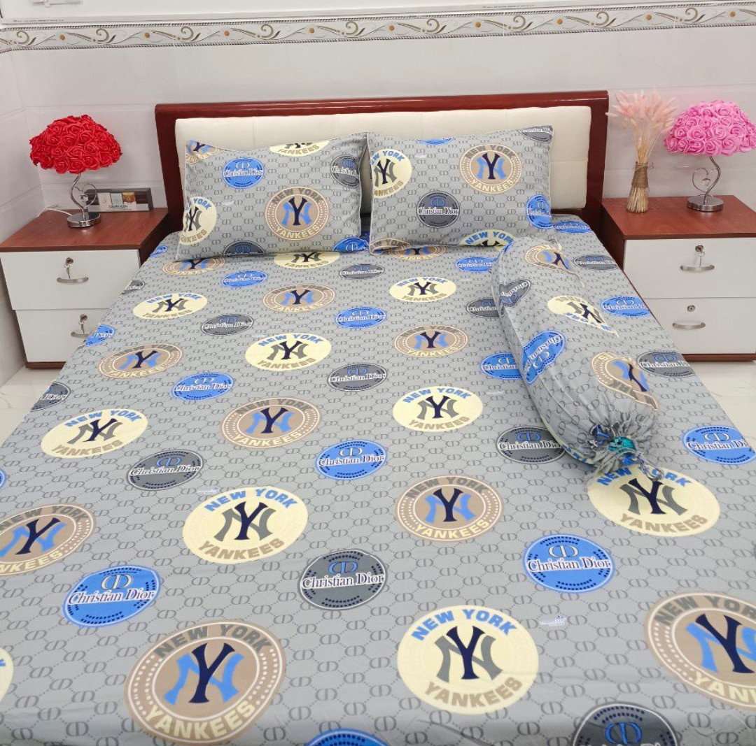 [HCM]Bộ Drap+áo gối 100% vải Cotton Thắng Lợi { 4 MÓN }chuẩn logo khách nhé