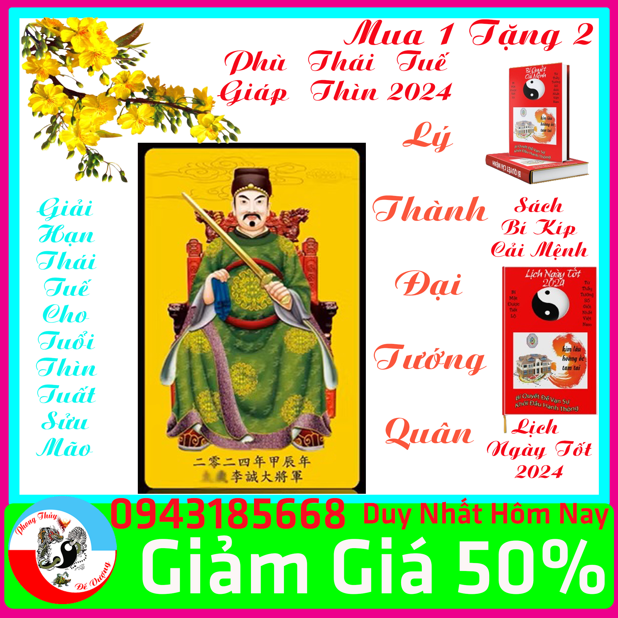 Kim bài Thái Tuế 2024 Giáp Thìn 2024 Giải Thái Tuế Cho Tuổi Thìn Tuất Sửu Mão