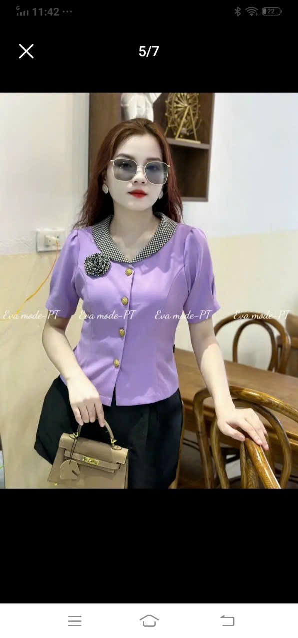 Áo kiễu sang trọng quý phái k0055