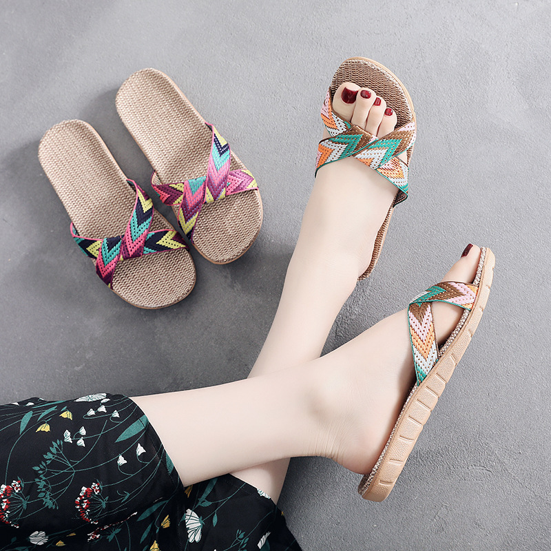 Dép Cói Nam Nữ Quai Ngang, Dép Cói Đi Biển, Đi Dạo, Đi Làm Văn Phòng Siêu Xinh