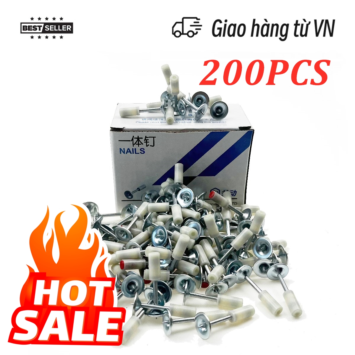 Đinh hạt nổ dùng cho súng bắn đinh mini Loại 7.3mm 200 cái