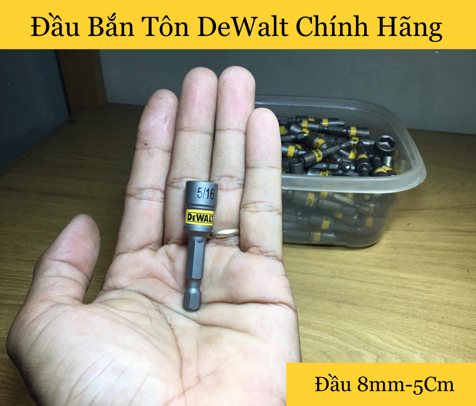 [HCM]Đầu Bắn Tôn DeWalt Mác Thép Cao 8mm