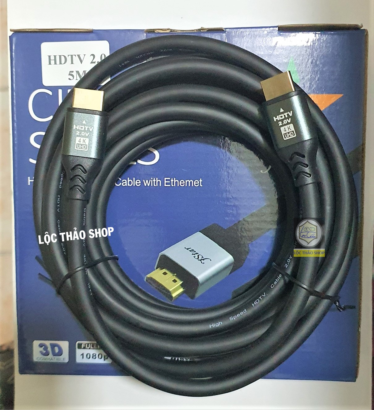 Dây cáp hdmi 2.0 dài 5m jstar full hd hỗ trợ 3d 4k 60hz siêu nét - cáp hdmi 2.0 - dây hdmi 2.0