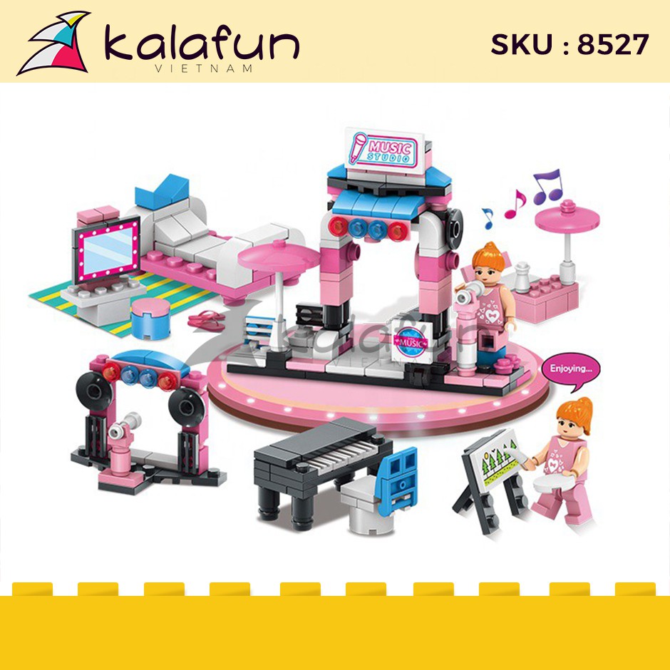 Đồ chơi lắp ráp mô hình phòng bé gái Happy Time 6in1 Lele Brother 8527