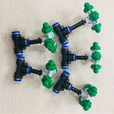 5 béc phun sương tưới cây 4 cửa kết nối ống 8mm