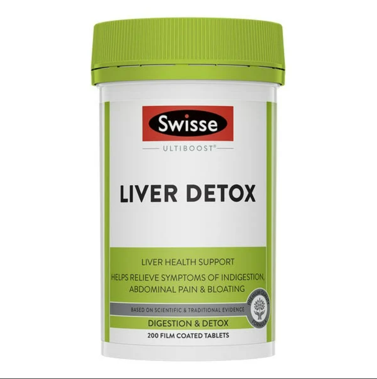 Thải độc gan Swisse liver detox nhập khẩu chính hãng từ Úc hộp 200 viên