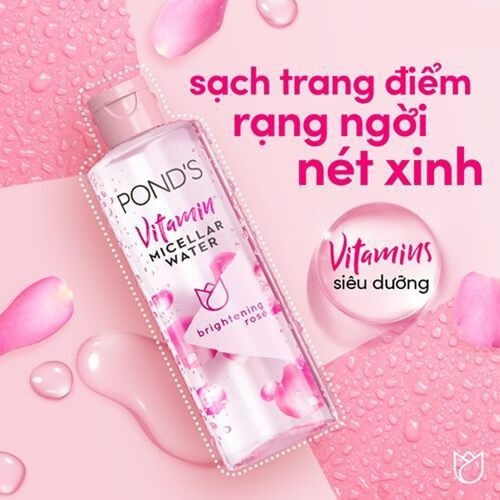 Chai Nước tẩy trang kiêm nước hoa hồng làm sáng da Pond 100ml