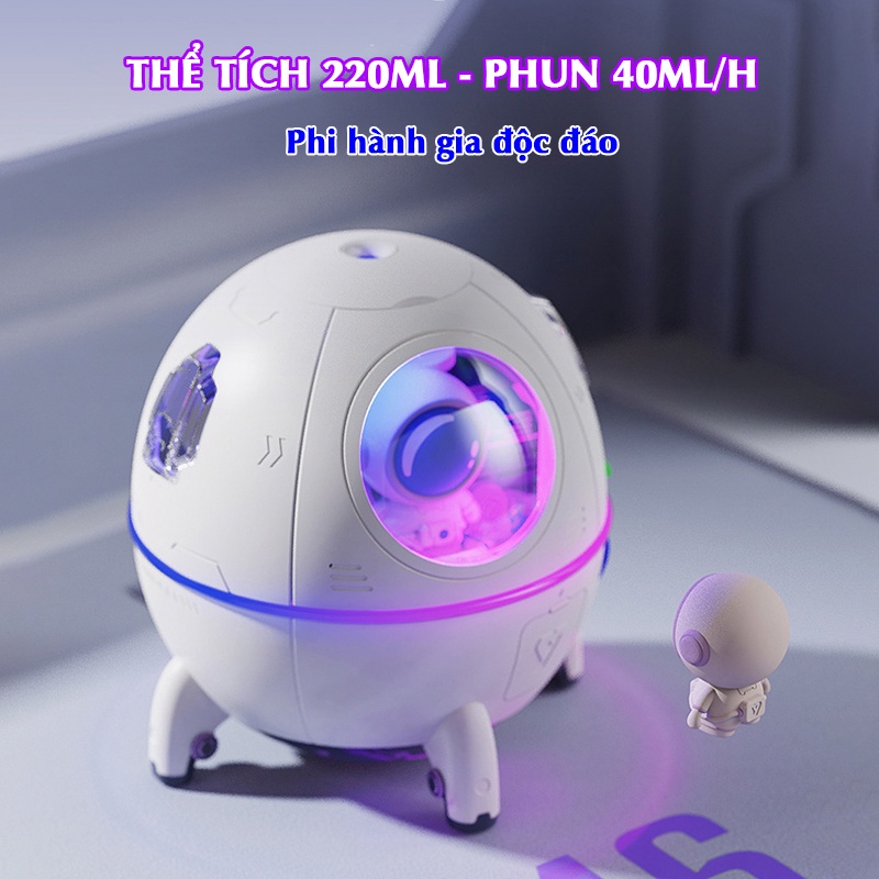 Máy phun sương, xông tinh dầu mini phi hành gia LED cực đẹp