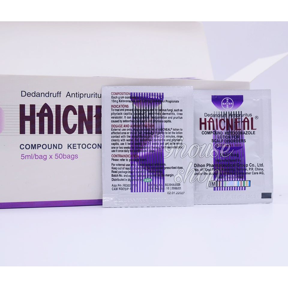 Combo 50 gói dầu gội Haicneal hỗ trợ giảm nấm & gàu gói 5ml(hạn sử dụng tới ngày 15/11/2021)