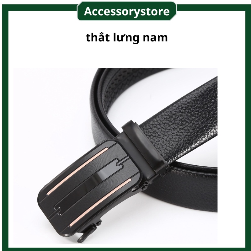 Thắt lưng nam khóa đầu da pu khóa sắt tự động thắt lưng nam