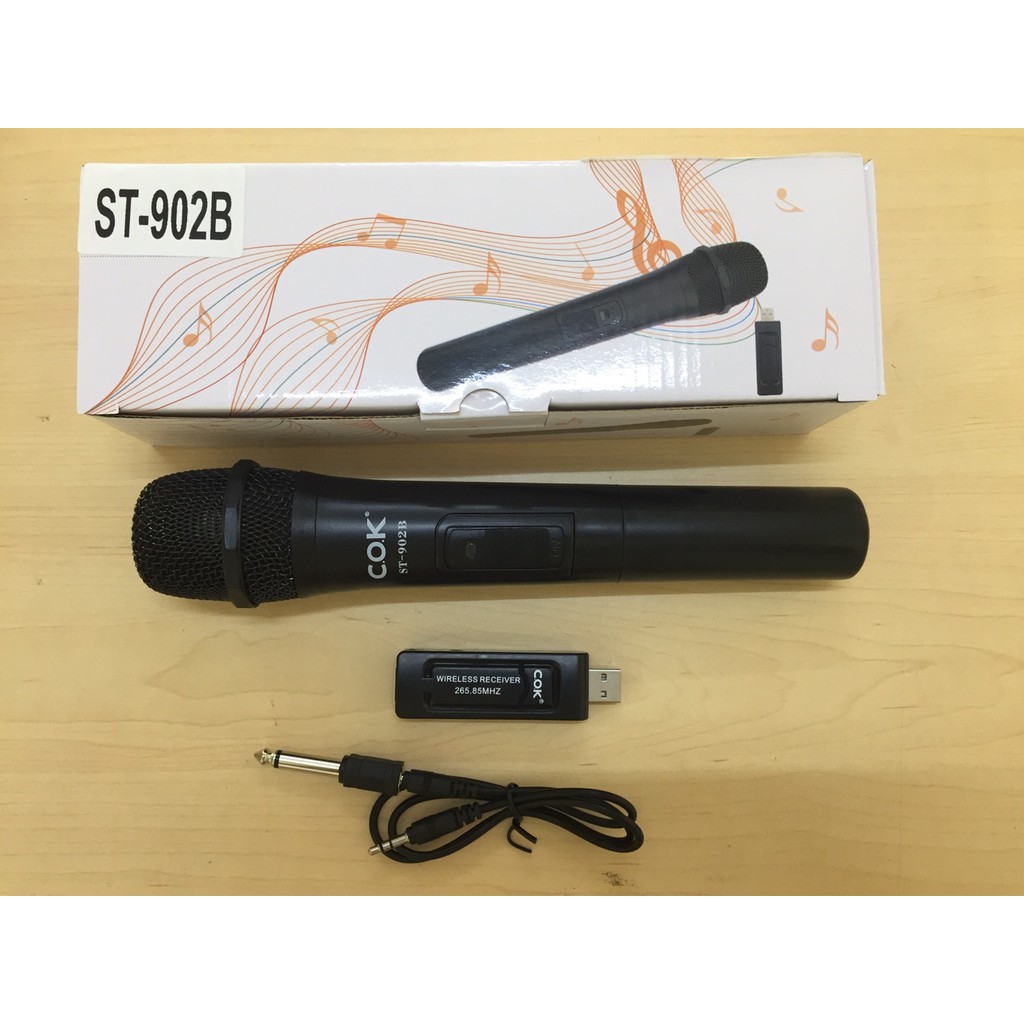 Micro karaoke không dây C.O.K 902B, ZanSong V12 đa năng dùng cho amly, loa kéo