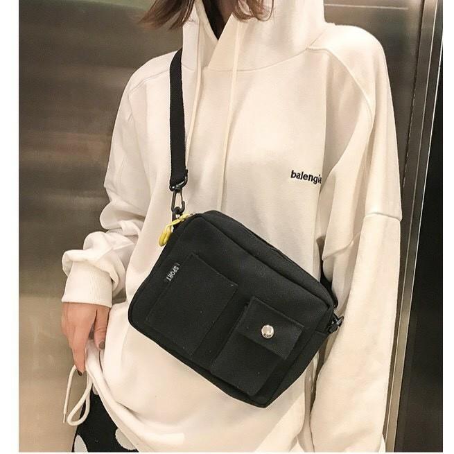 ♧❉❆  [HÀNG SIÊU CẤP] Túi đeo chéo nam nữ túi bao tử vải canvas cao cấp phong cách Hàn Quốc