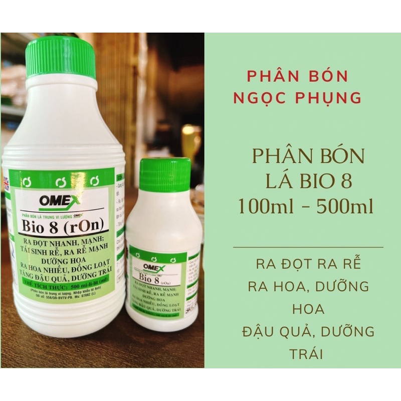 Phân bón lá BIO8 ra đọt ra rễ, dưỡng hoa ra hoa, đậu quả dưỡng trái