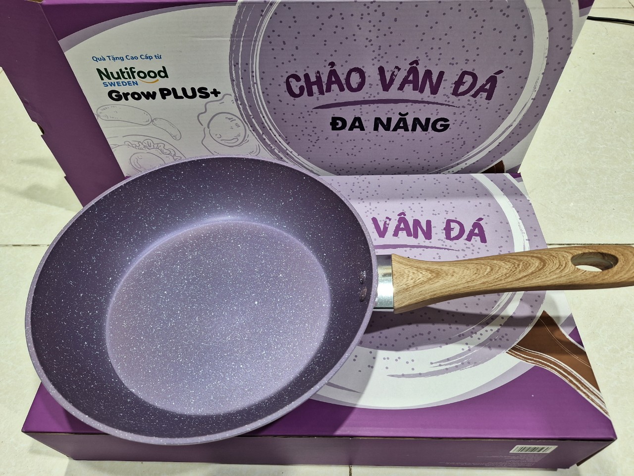 Chảo sâu vân đá đa năng 26cm hkm