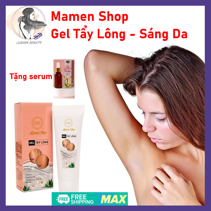[Bán Chạy] Kem Tẩy Lông Mamen Shop Tặng Kèm Serum Ức Chế Mọc Lông, Gel Tẩy Lông, Không Đau Rát, Wax Lông, Tẩy Sạch Lông Vùng Kín, Lông Chân, Lông Tay, Lông Nách, Claura Beauty, Sử Dụng Như Kem Tẩy Lông Vĩnh Viễn