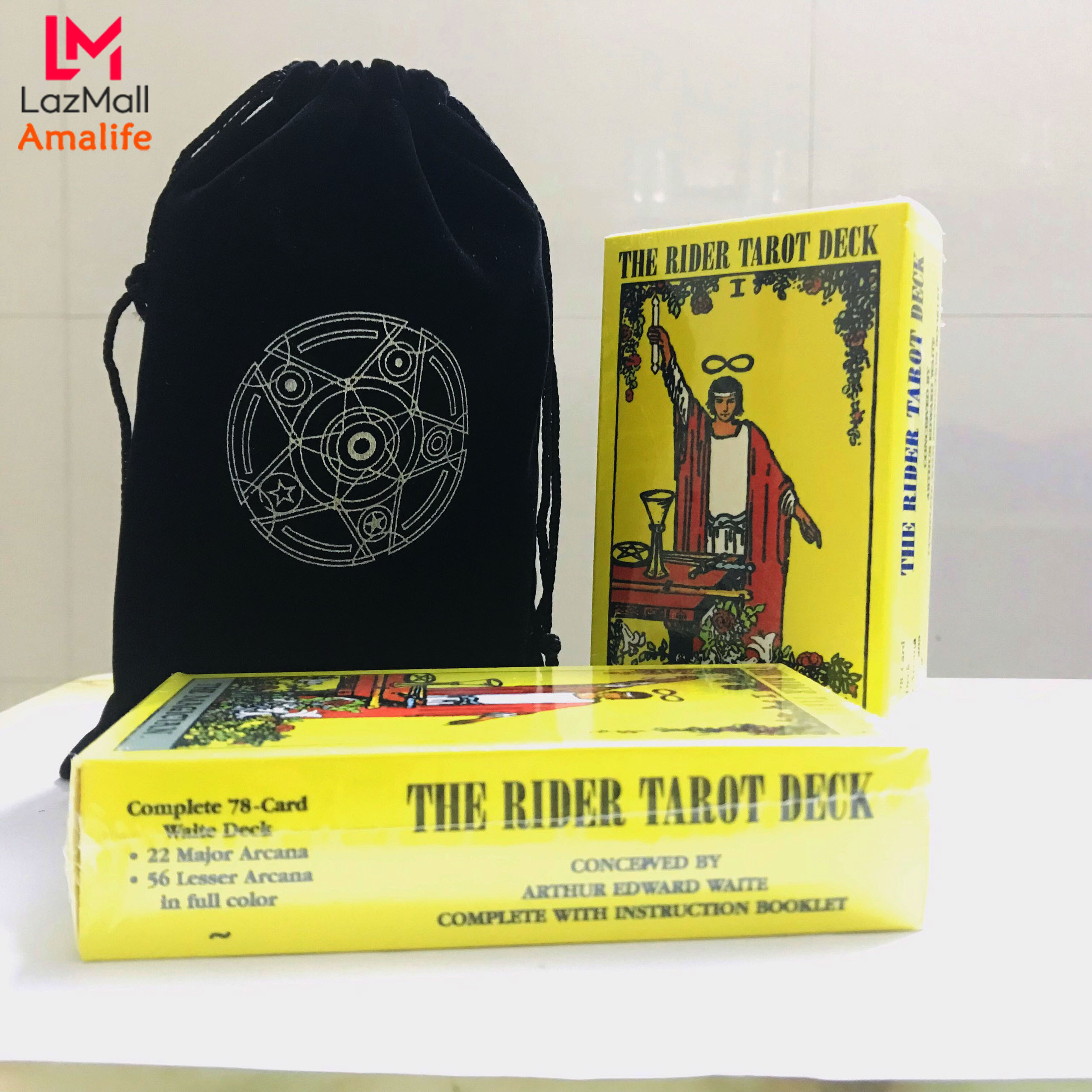 Bài Bói Tarot The Deck Rider Size Chuẩn 7*12cm bản Waite - Kèm Túi Đựng Bài Bói Tarot