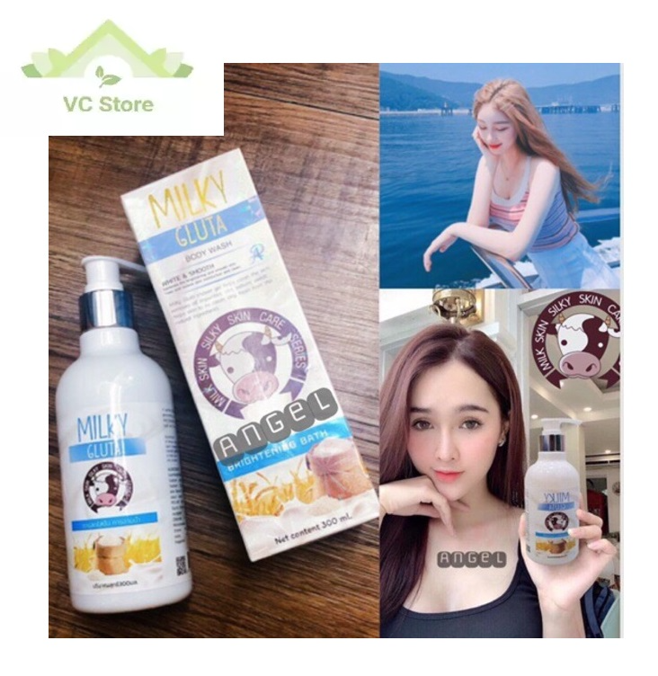 Tắm dưỡng sữa bò và lúa mạch gluta milky thái lan