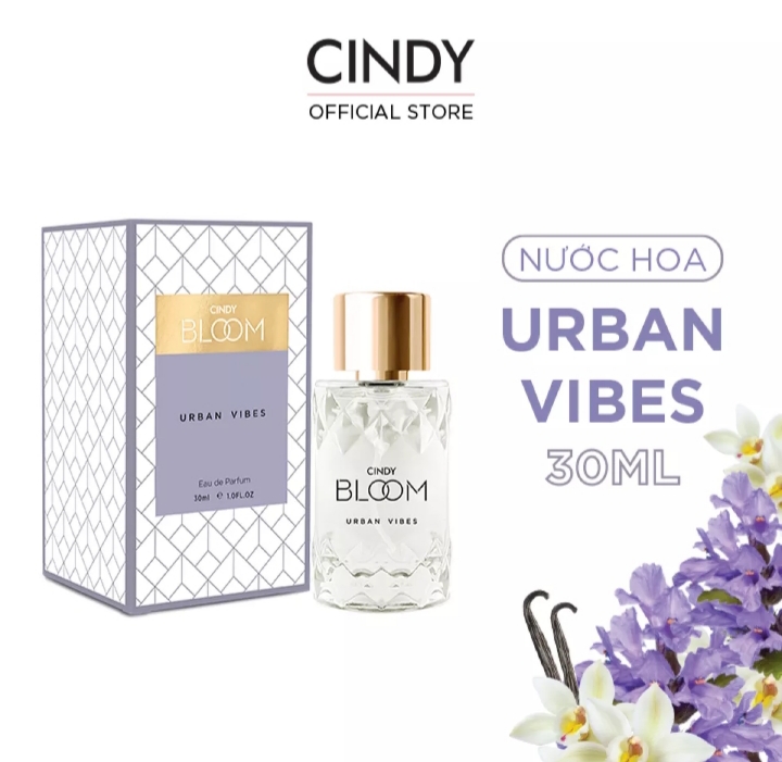 Nước hoa nữ CINDY BLOOM URBAN VIBES mùi hương tự tin cuốn hút 30ml chính hãng
