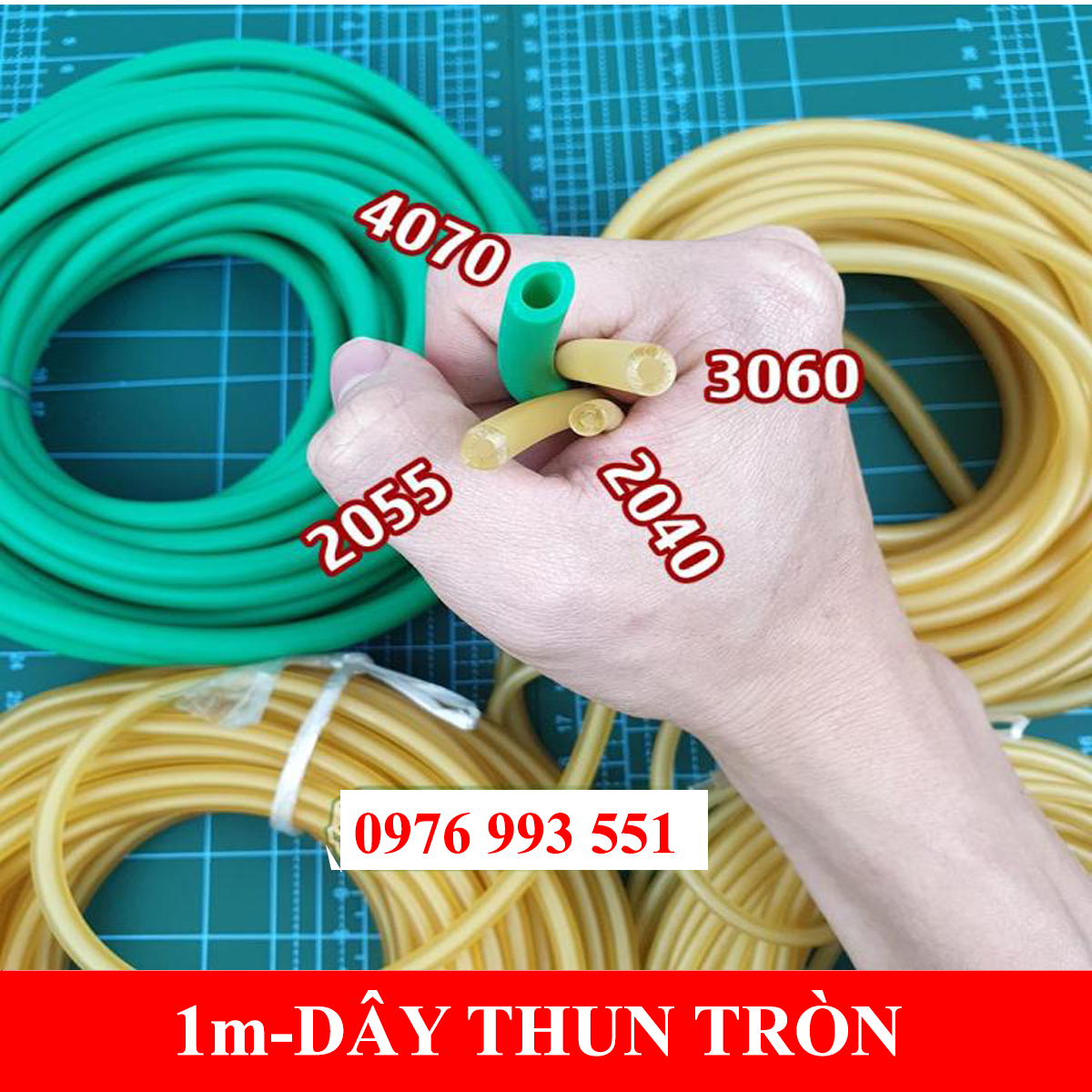 (1 mét) Dây thun cao su tròn ống có lỗ co dãn tập luyện thể thao 2 kích cỡ ( 2-4 mm; 3-6 mm--trong đó : số nhỏ là đường kính trong, số to đường kính ngoài )