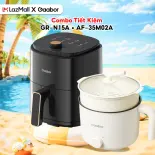 Combo 004 Nồi điện đa năng 1.5L GR-N15A và nồi chiên không dầu 3.5L AF-35M02A - Bảo hành 12 tháng 1 đổi 1