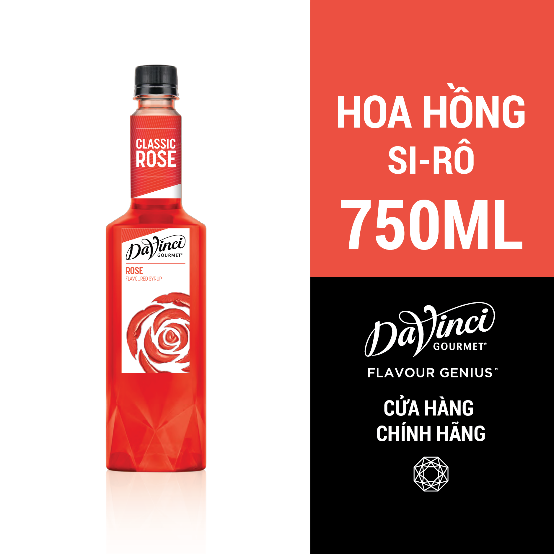 Siro Hoa Hồng Rose Syrup - DaVinci Gourmet 750ml