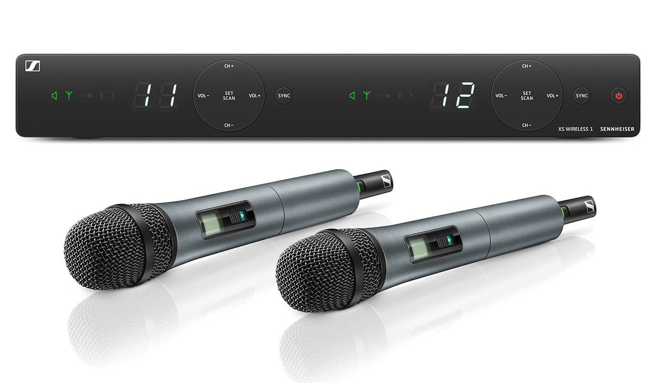 Micro không dây cầm tay bộ 2 mic Sennheiser XSW1-825dual - Hàng chính hãng