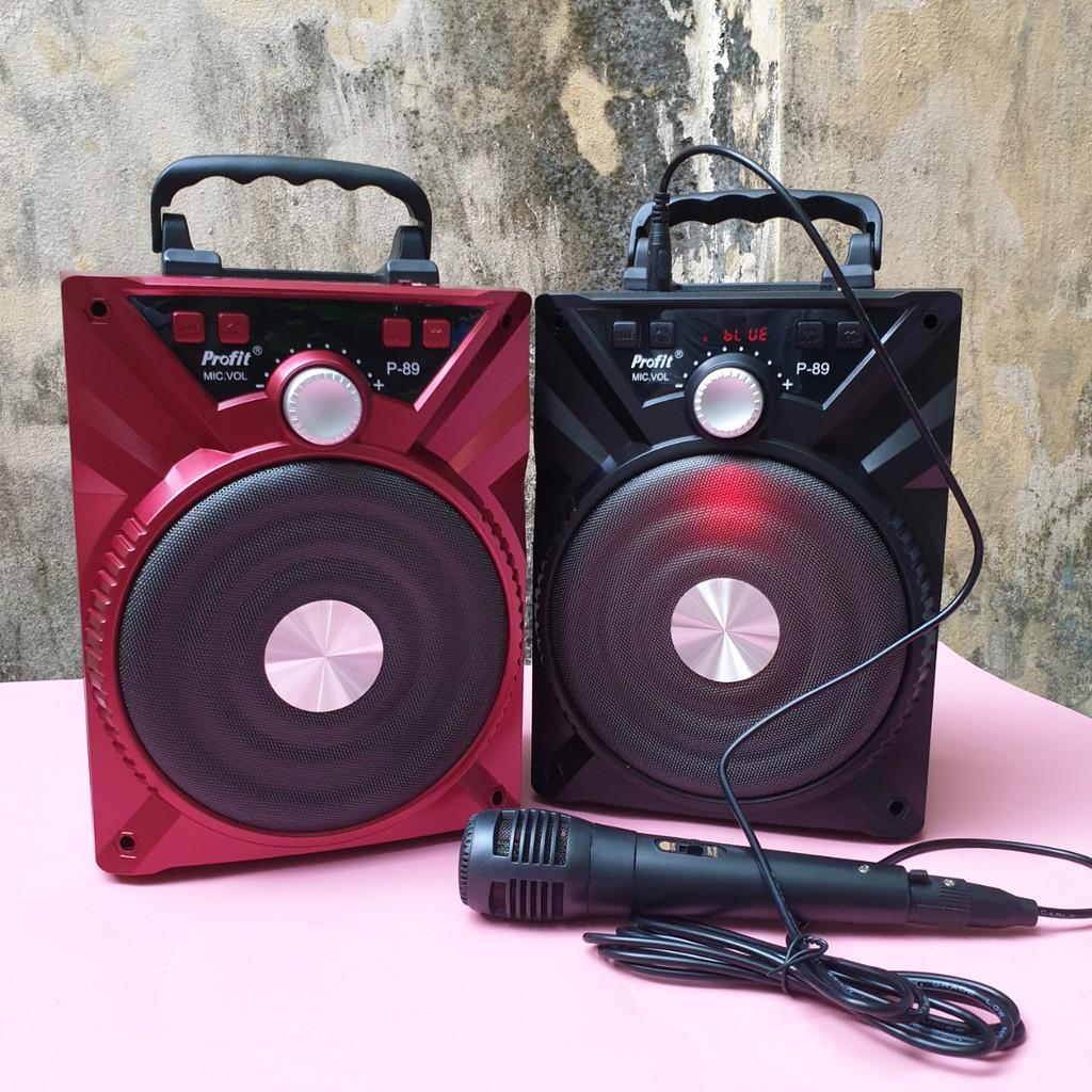 Loa Di Động ProFit P88 P89 Có LOGO Tặng Mic Karaoke