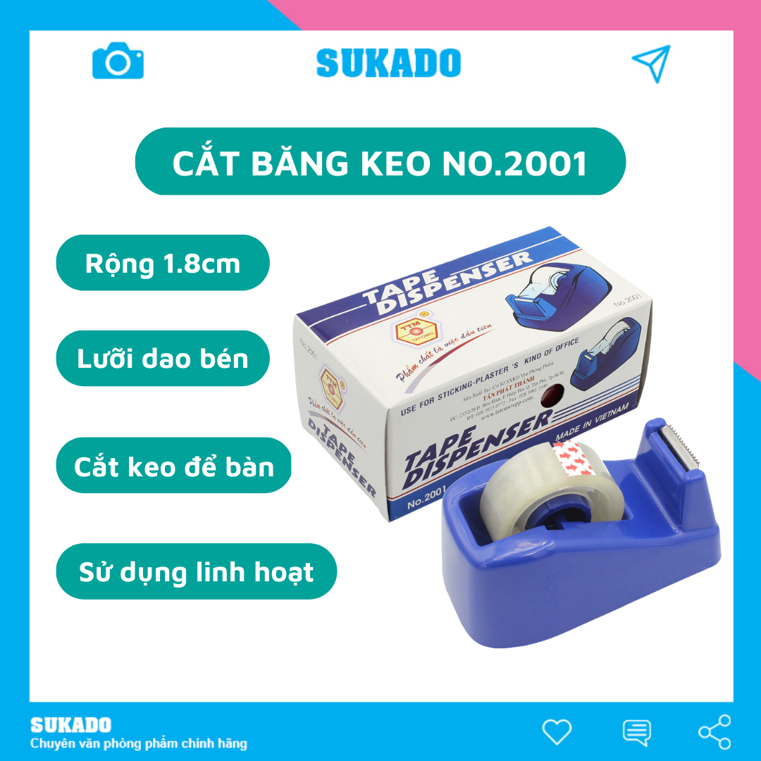 Cắt băng keo để bàn no.2001 dùng cho băng keo văn phòng sukado