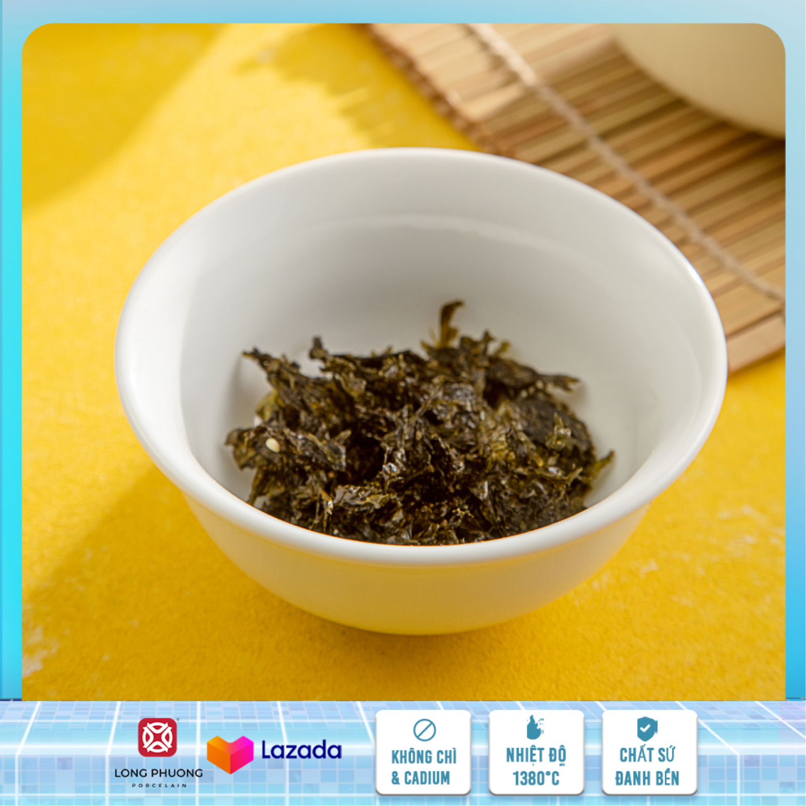 Bát mắm miệng loe - Bát tô con đựng gia vị, bát tô đựng mắm sứ Long Phương