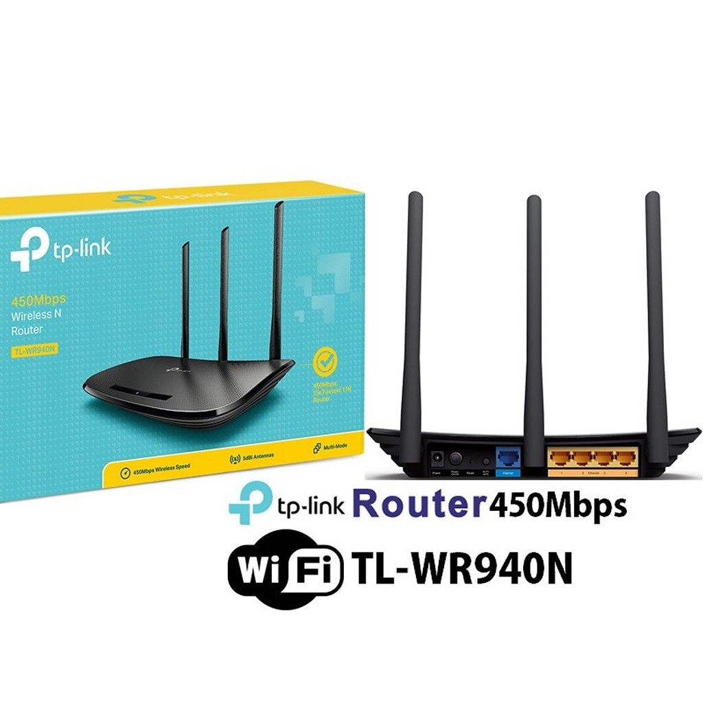 Bộ Phát Wifi 3 Râu Tplink Tl-Wr 940N Wifi Tốc Độ 450Mbps - Hàng.