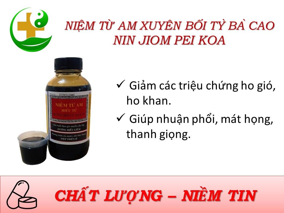 Niệm từ am xuyên bối tỳ bà cao - nin jiom pei koa-giảm các triệu chứng ho gió, ho khan