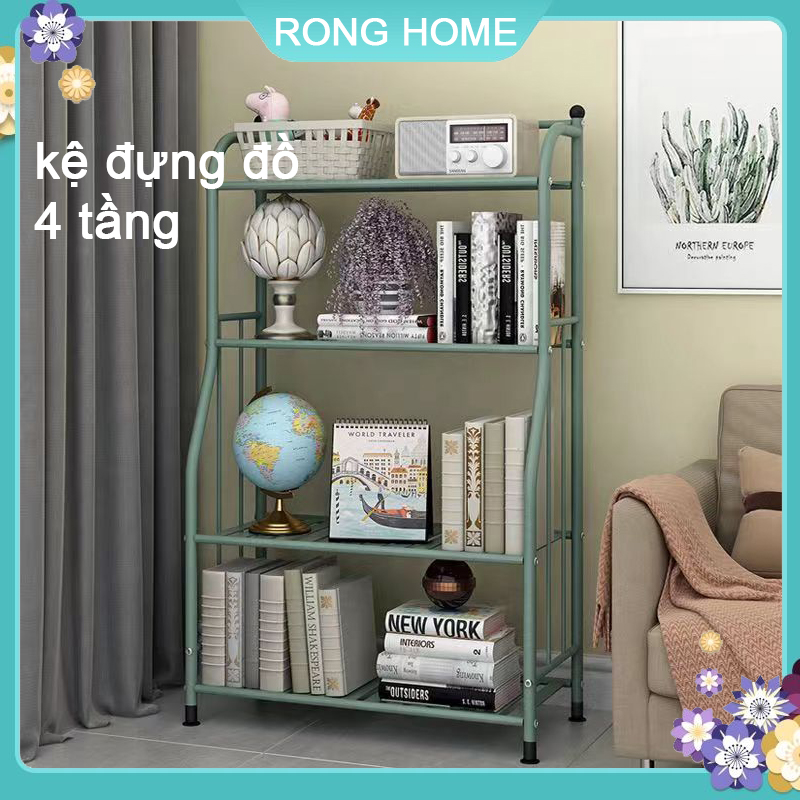 [Kệ đựng 4/5 lớp]Giá sách Kệ sắt Nhà bếp nhiều tầng Kệ lò vi sóng Kệ nhà tắm Kệ hoa ban công Dễ dàng để cài đặt Giá đựng đồ Giá đựng đồ nhà bếp đa năng, nồi cơm điện và giá đựng đồ