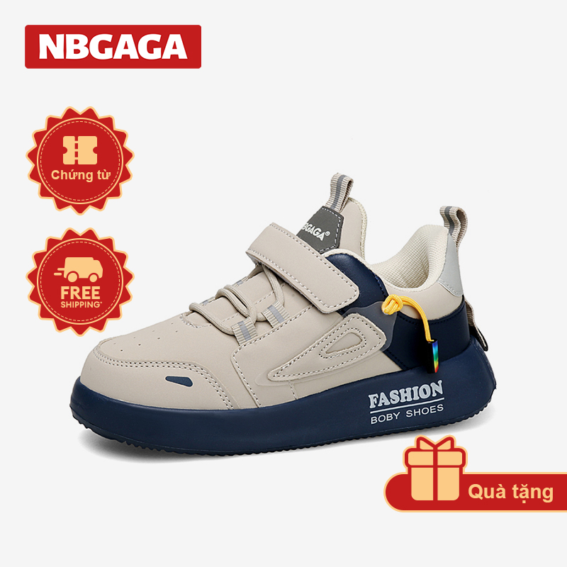 NBGAGA Giày thể thao trẻ em cho bé trai cô gái Velcro với giày thể thao sinh viên Kích thước 28-39