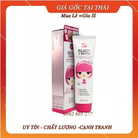 Sữa dưỡng thể trắng da ready 2 white cathy doll whitener body lotion 150ml, sữa dưỡng thể trắng da, sữa dưỡng thể thái lan chính hãng