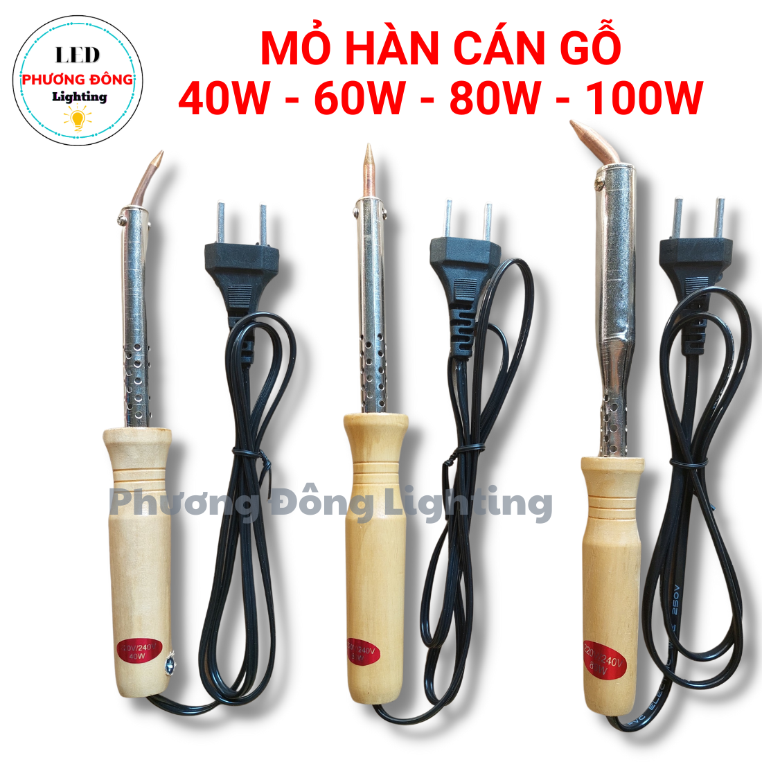 Mỏ hàn cán gỗ 40w - 60w - 80w - 100w