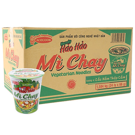 Mì Ly Chay Hảo Hảo thùng 24 ly