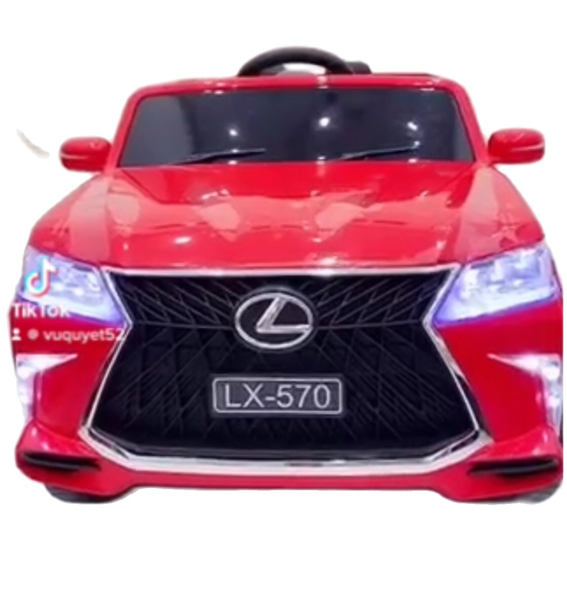 Ô tô điện trẻ em 2 chế độ tự lái và điều kiển từ xa LEXUS 570 2 chỗ ghế đôi 4 động cơ ắc qui lớn 12v (Đỏ-Trắng-Xanh-Đen)