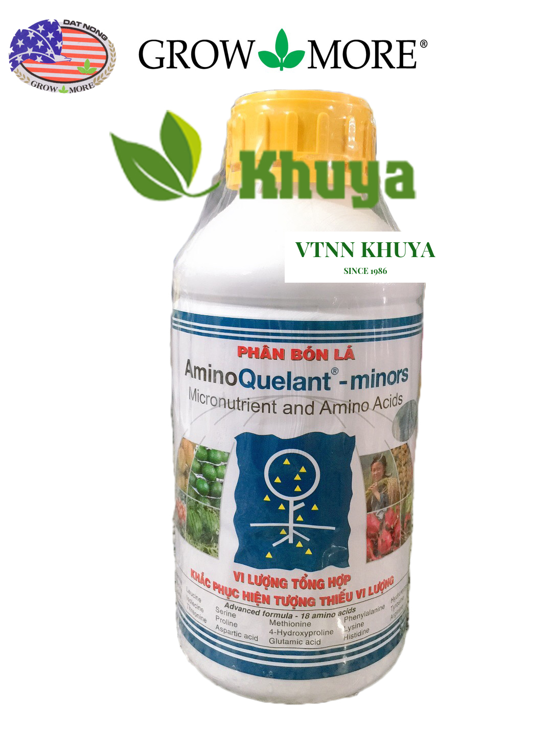 Phân bón lá Growmore AminoQuelant Minors 1 lít Bổ sung vi lượng