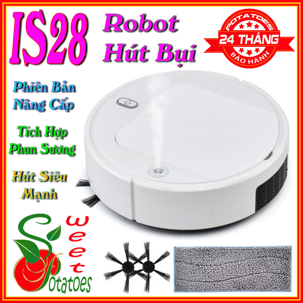 Robot hút bụi lau nhà loại tốt, phun sương tinh dầu, quét tia UV khử khuẩn - Máy quét nhà tự động thông minh IS28A